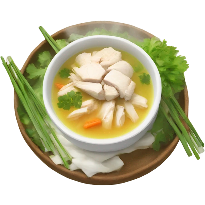Thai style chicken rice soup emoji