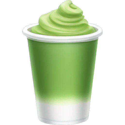 A plastic cup of matcha emoji