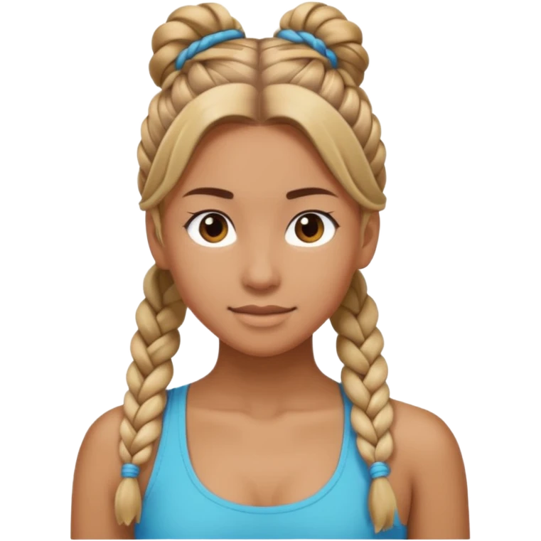 just hair braided hair tail one piece emoji