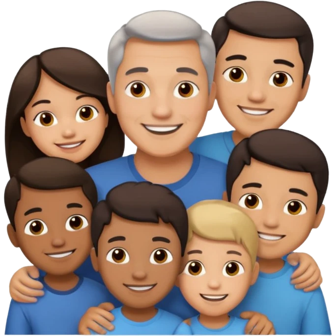 a father with many children emoji