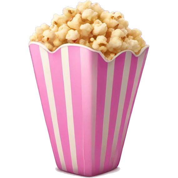 Pink popcorn emoji