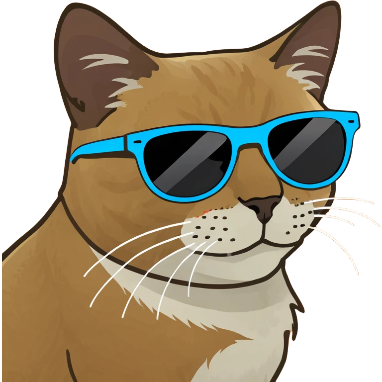 Cat with sunglasses emoji