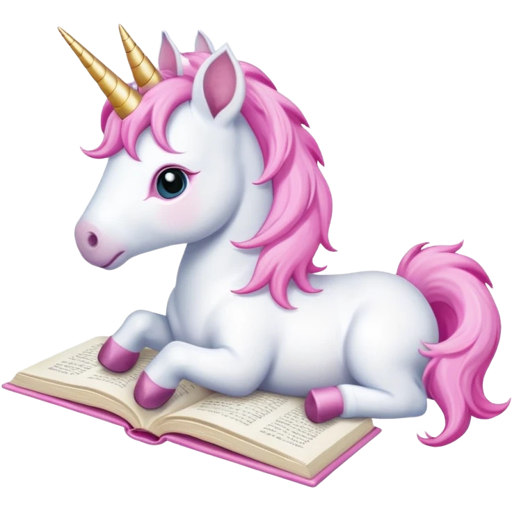 Unicorns read book
A baby unicorn lying on its belly, flipping pages with its hoof.













 emoji