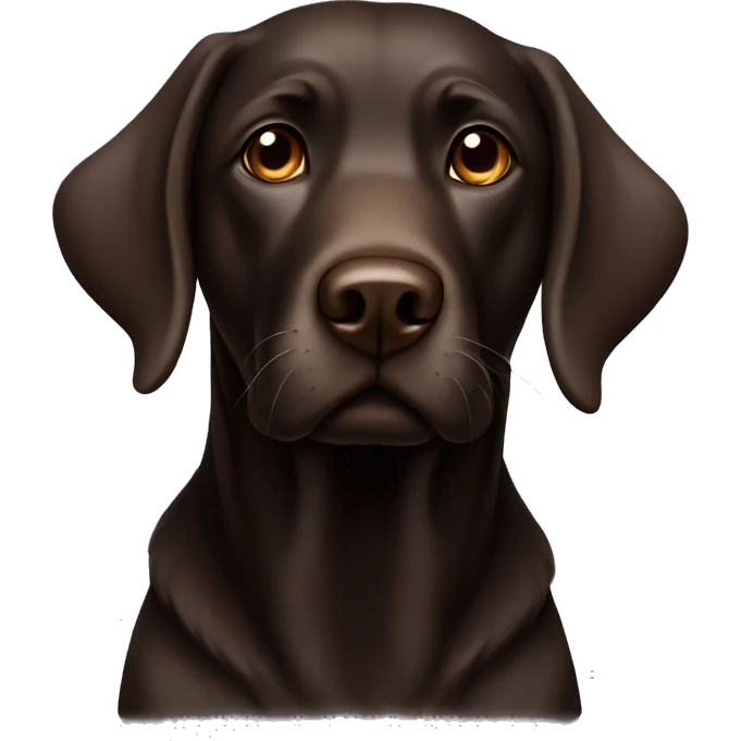 dark brown labrador dog emoji
