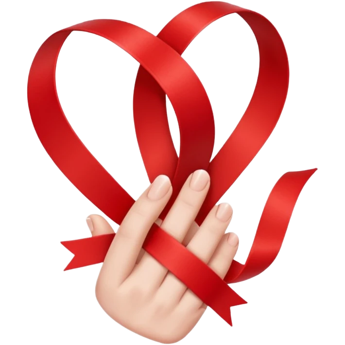 finger with ribbon emoji