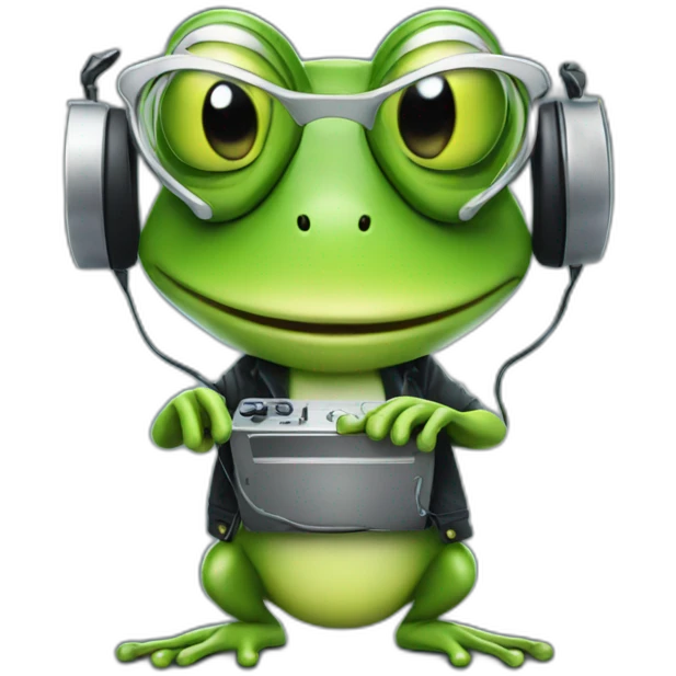 Dj frog emoji