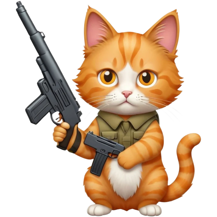 Cat with gun  emoji
