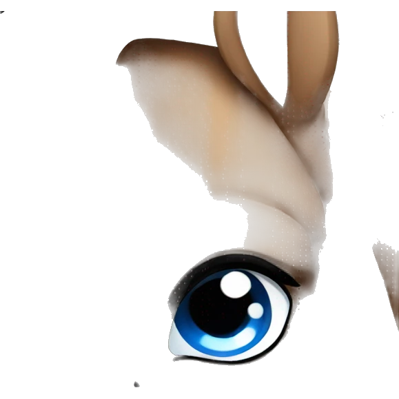 brown Noriker horse with blue eyes emoji