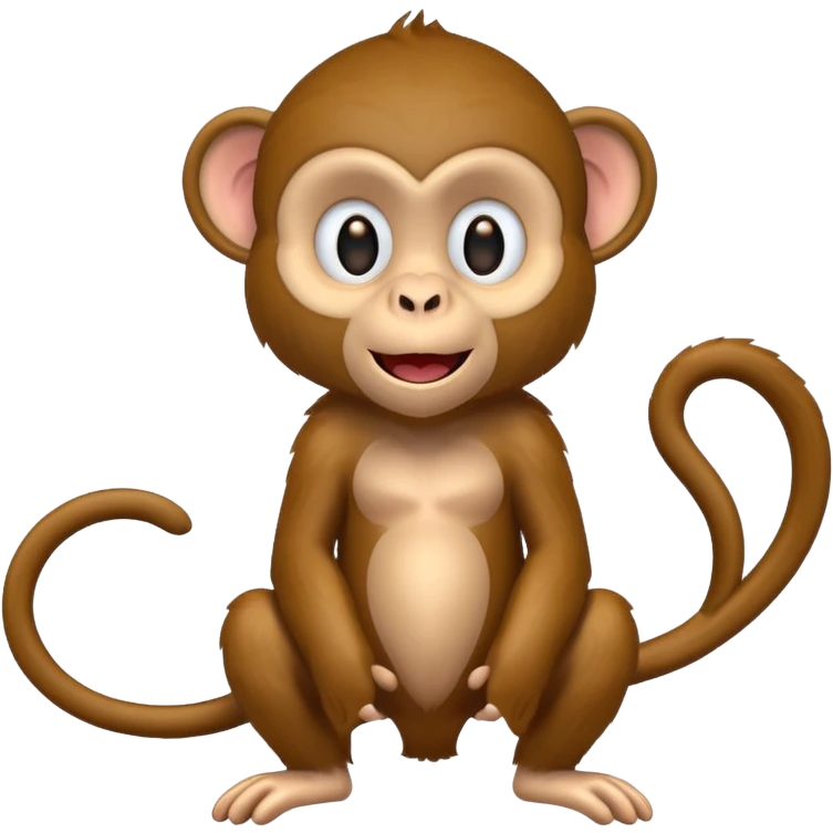 monkey being silly whole body emoji