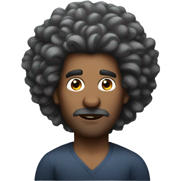 Big hair man emoji