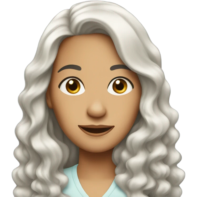 Janice Hosenstein from friends with long wavy black hair emoji