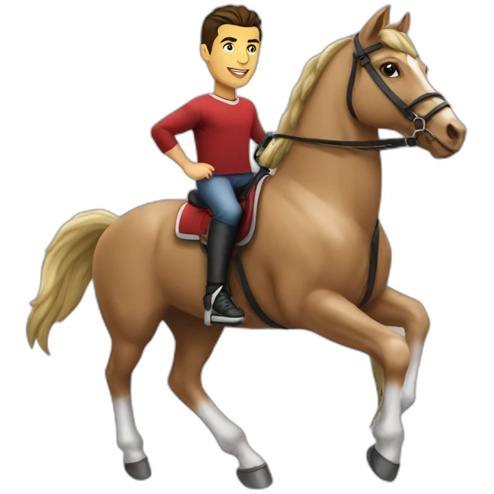 cristiano ronaldo sur un cheval emoji
