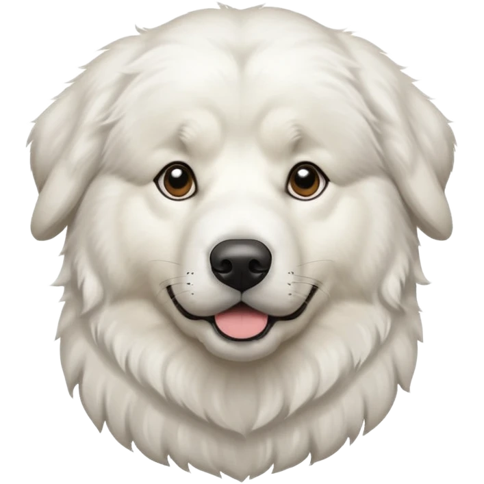 Great Pyrenees with not as thick fur emoji