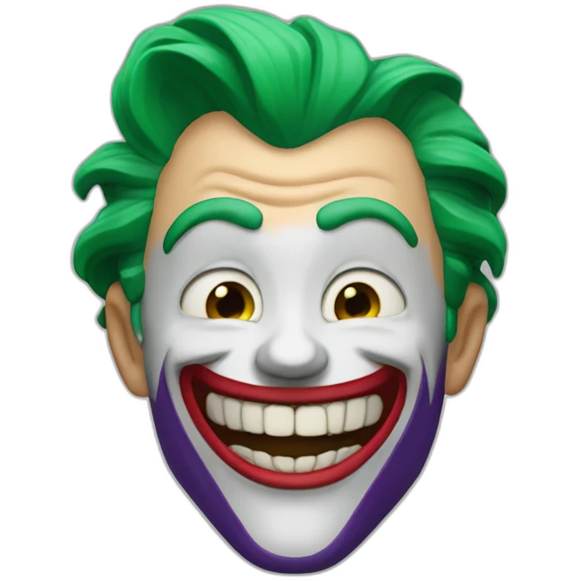 Hombre riendo como joker emoji