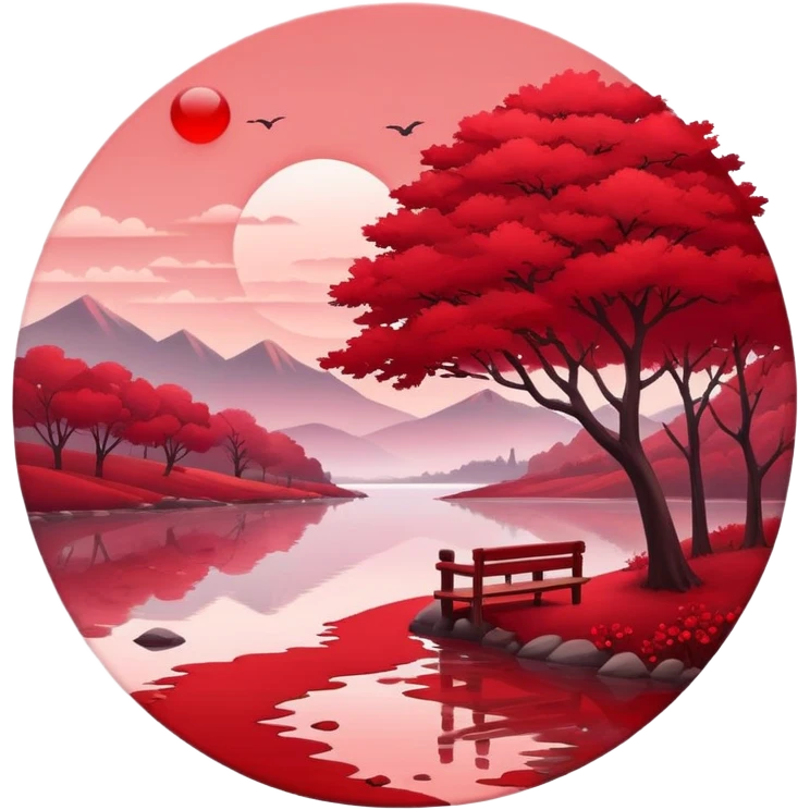 Romantic Red Aesthetic Scenery emoji