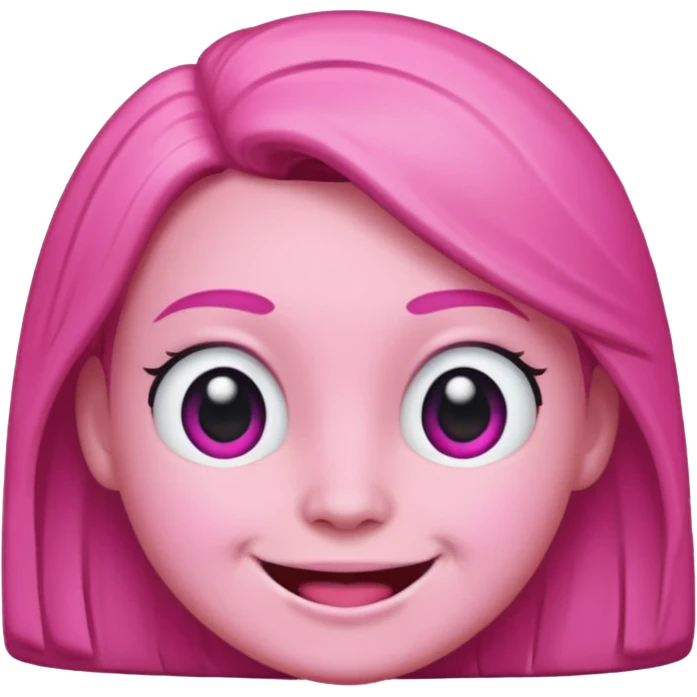 The character Bibble smiles while looking straight ahead. emoji