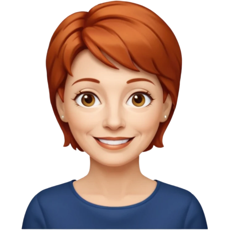 femme 60 ans cheveux courts et blond vénitien emoji