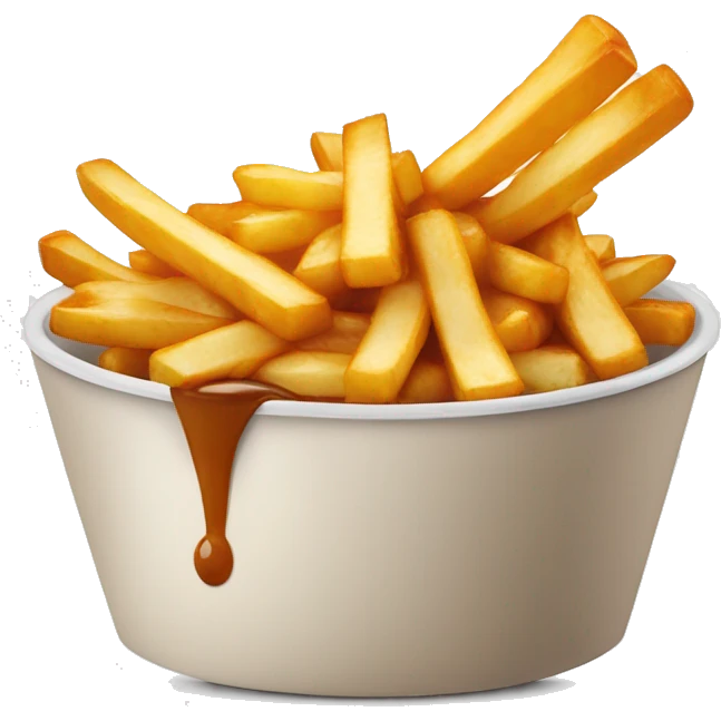 poutine qui mange de la poutin emoji