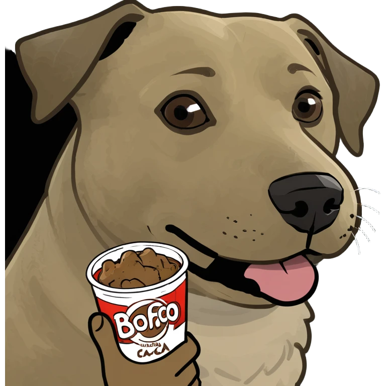 chien avec un caca sur la gege  emoji