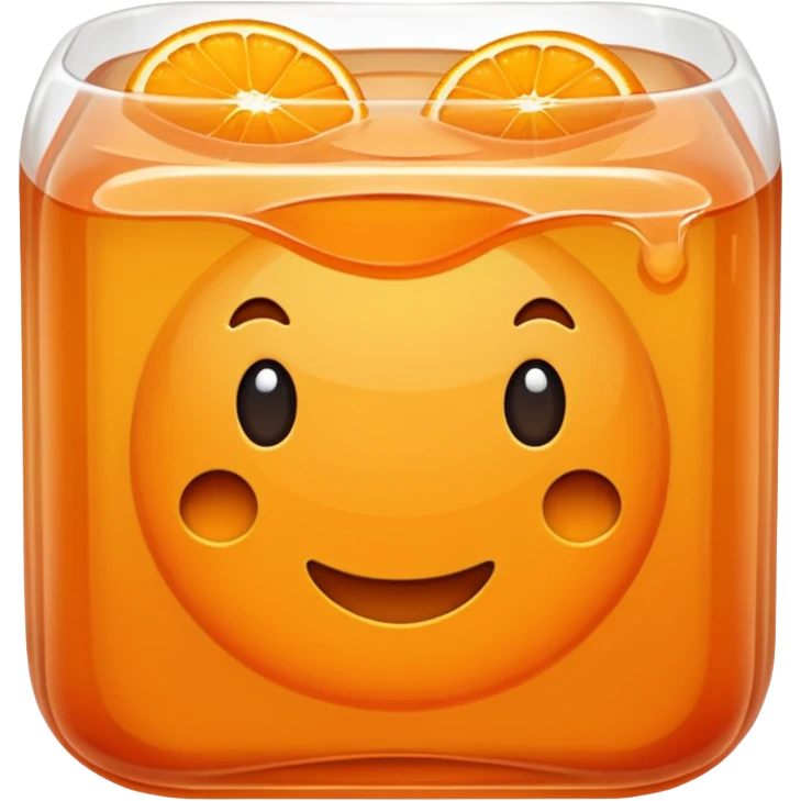 Orange gelatin emoji