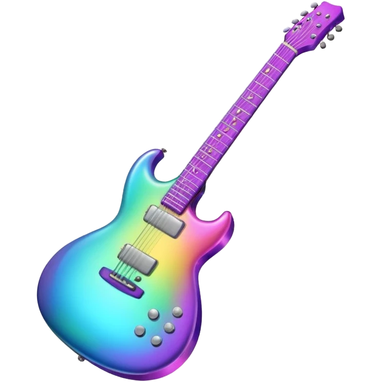 Iridescent guitar emoji