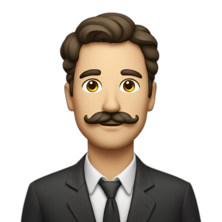 un homme avec une petite moustache emoji