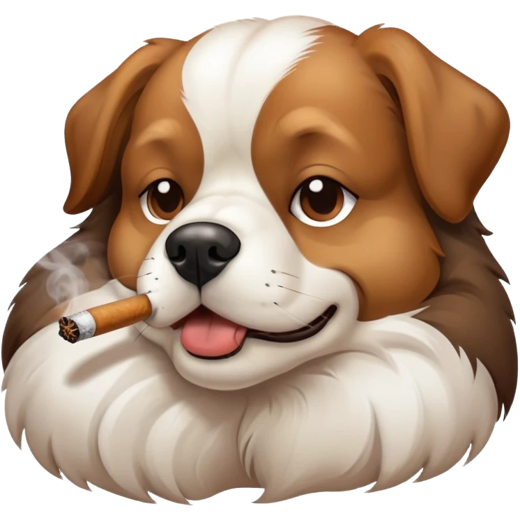 Dog smoking emoji