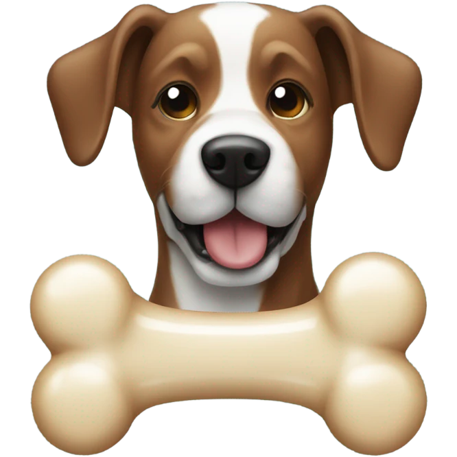 Christmas dog bone emoji
