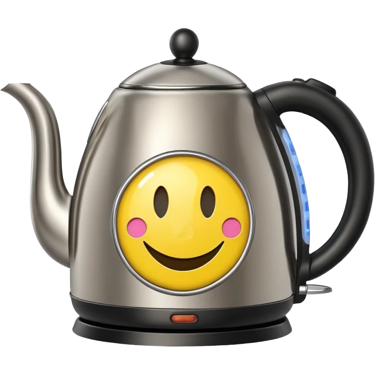Electric kettle with smiley face



















 emoji
