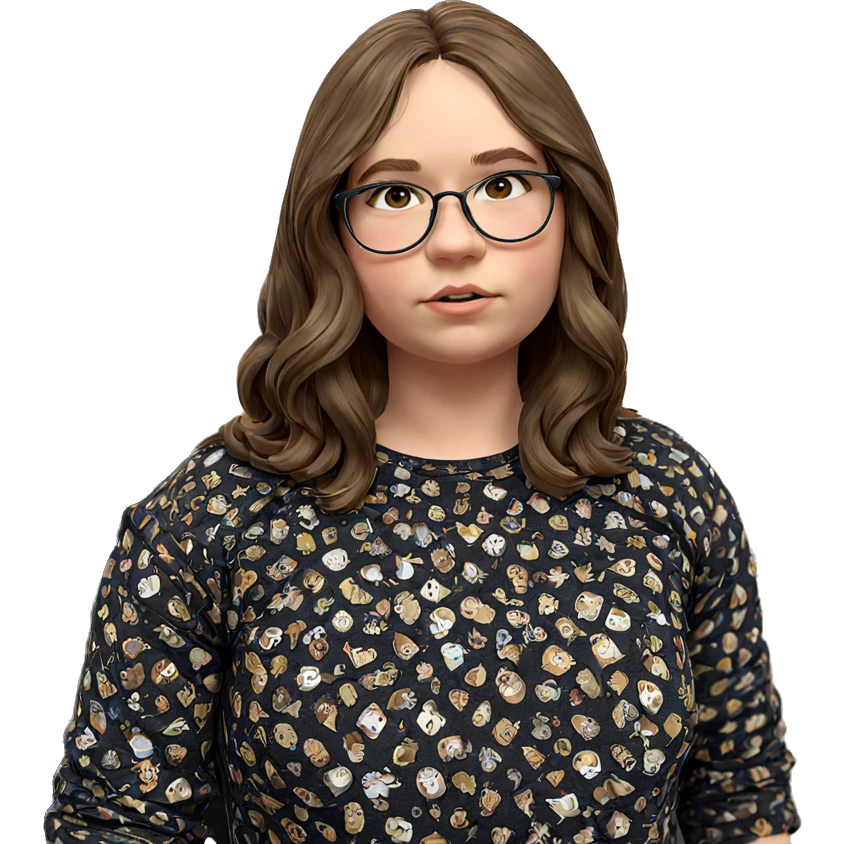 girl with brown hair indoors emoji