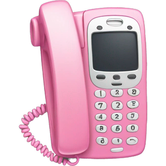 A pink flip phone emoji