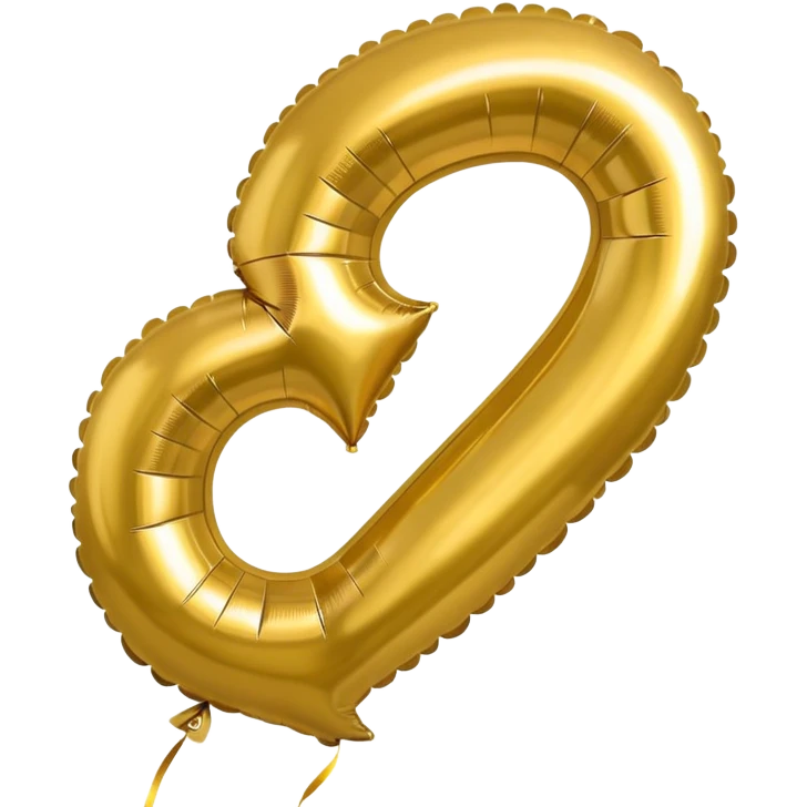 20 number in gold baloons emoji