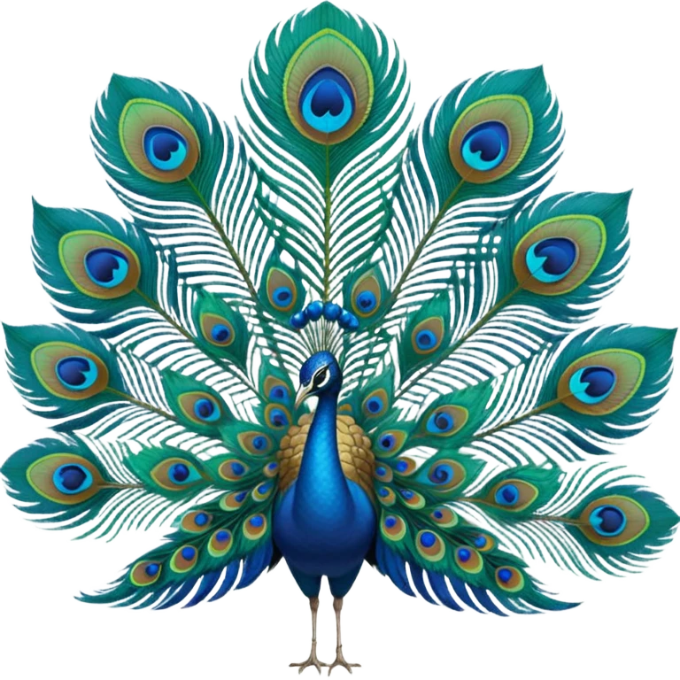 Peacock feathers single  emoji