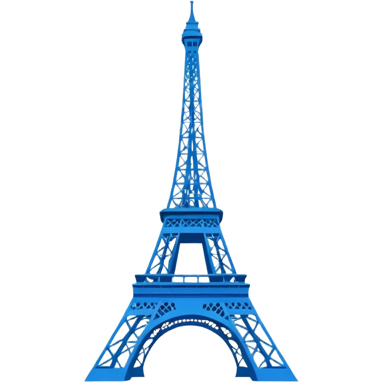 create a blue emoji of tour eiffel. 2D style emoji