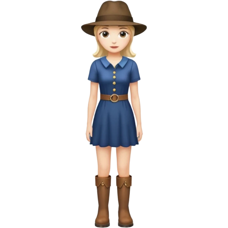 fai il vestito più corto e degli stivali e un cappelli emoji