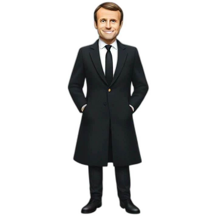 Emmanuel Macron en robe emoji