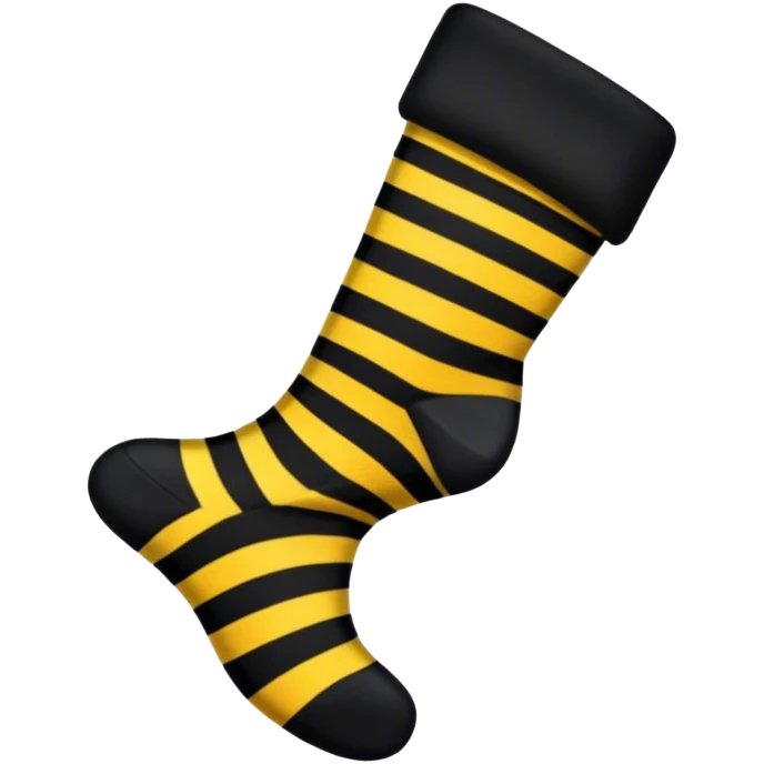 black and yellow striped socks emoji