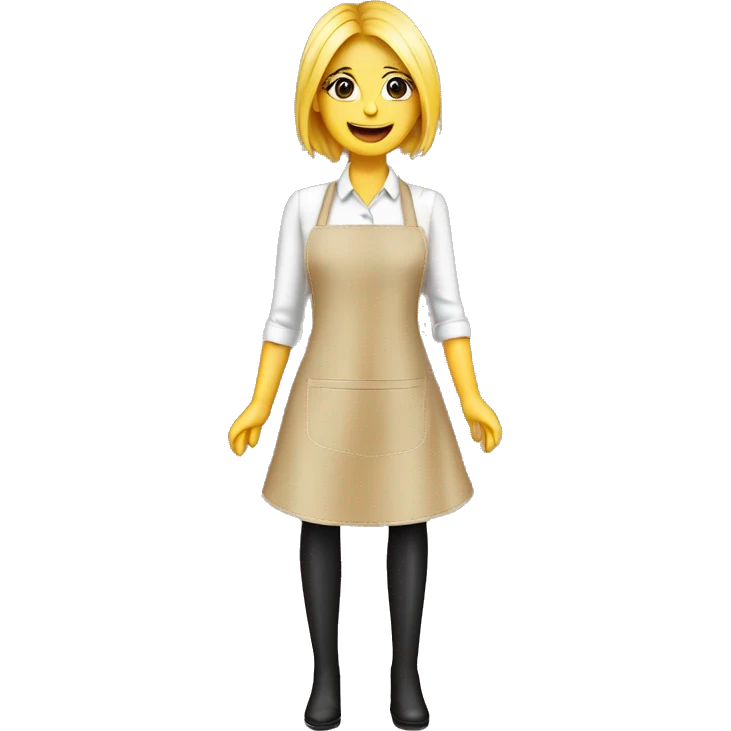 Funny girl apron cocktail  emoji