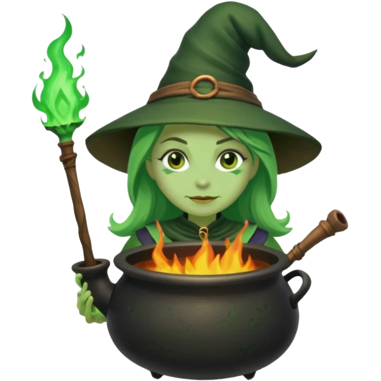 green witch cooking potion emoji