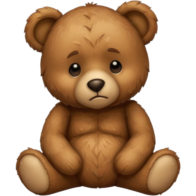 Sad teddy bear emoji