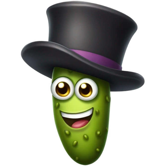 Quirky pickle emoji