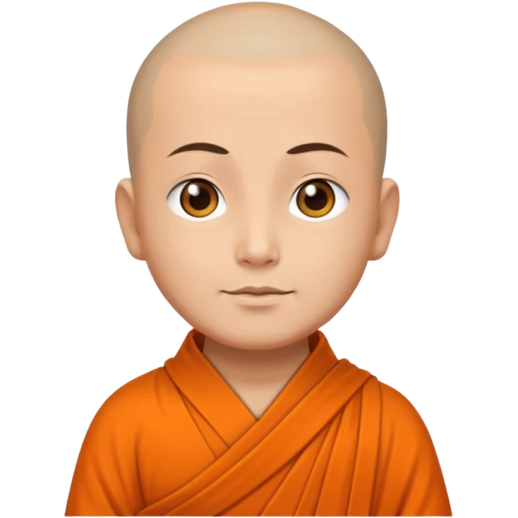 buddhist monk with orange shawl emoji