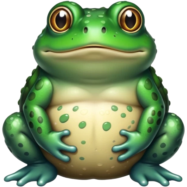 fat round dark green toad emoji