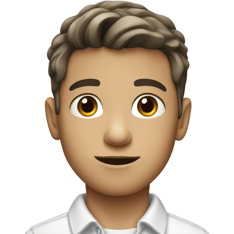 White-skinned boy in collared shirt emoji