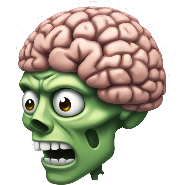 the brain of a zombie emoji