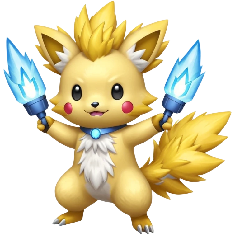 Minun-Pachirisu-Joltik-fusion, full body emoji