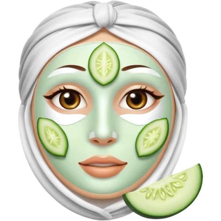 a skincare beauty mask pack for face emoji