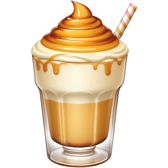 Creme brulee milkshake emoji