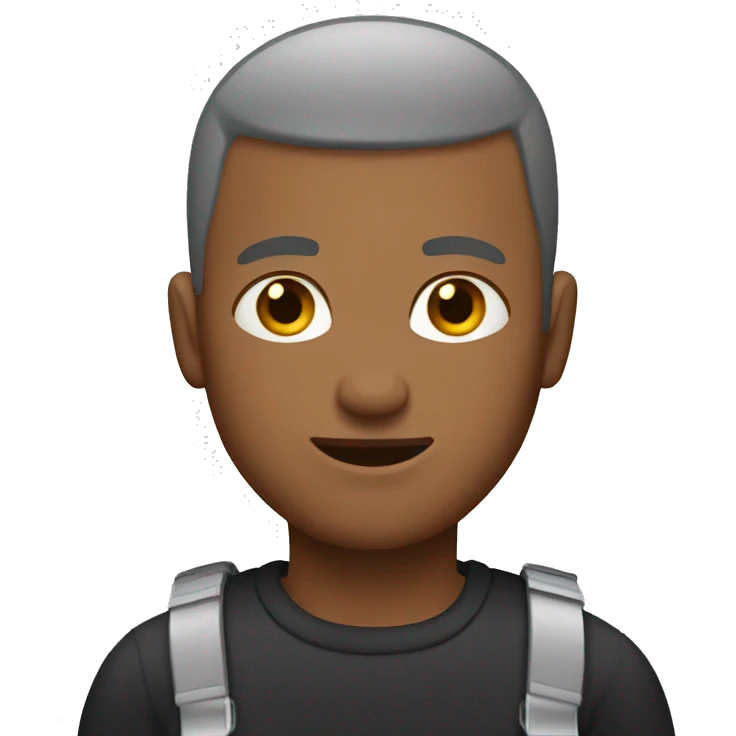 Roadman with buzz cut male emoji