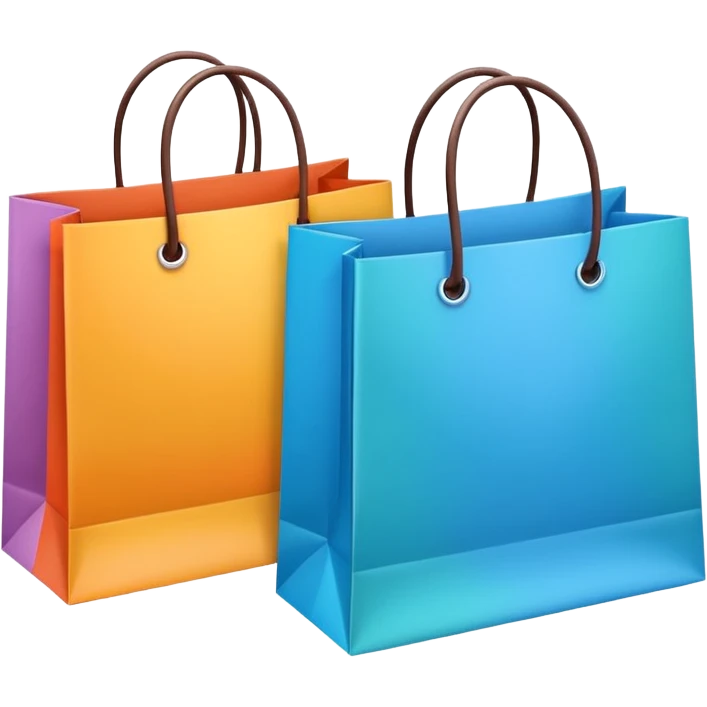 2 beautiful shopping bag emoji